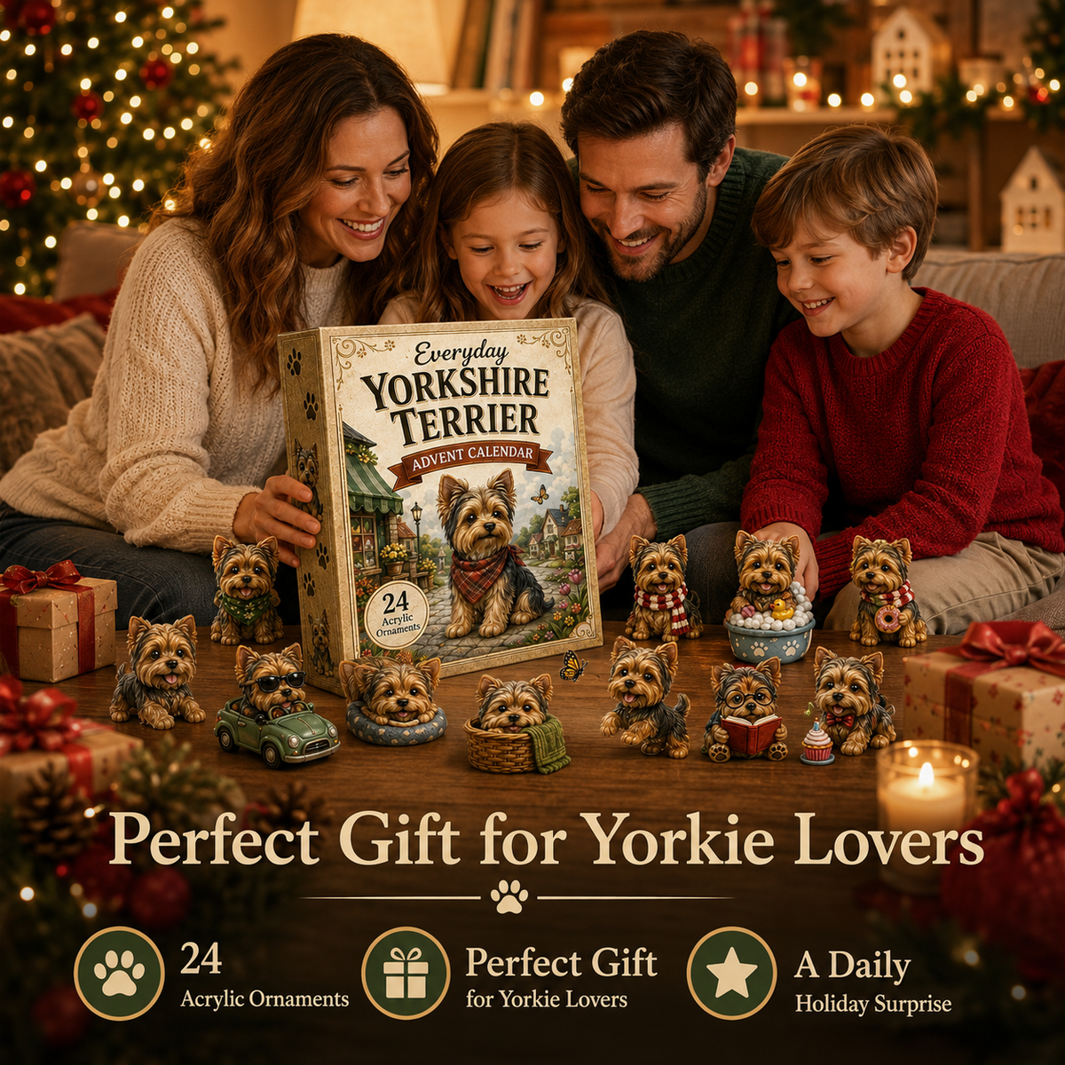 Yorkshire Terrier Advent Calendar 2026 - 24-Day Festive Countdown