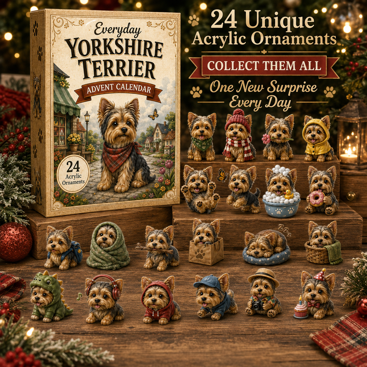 Yorkshire Terrier Advent Calendar 2026 - 24-Day Festive Countdown