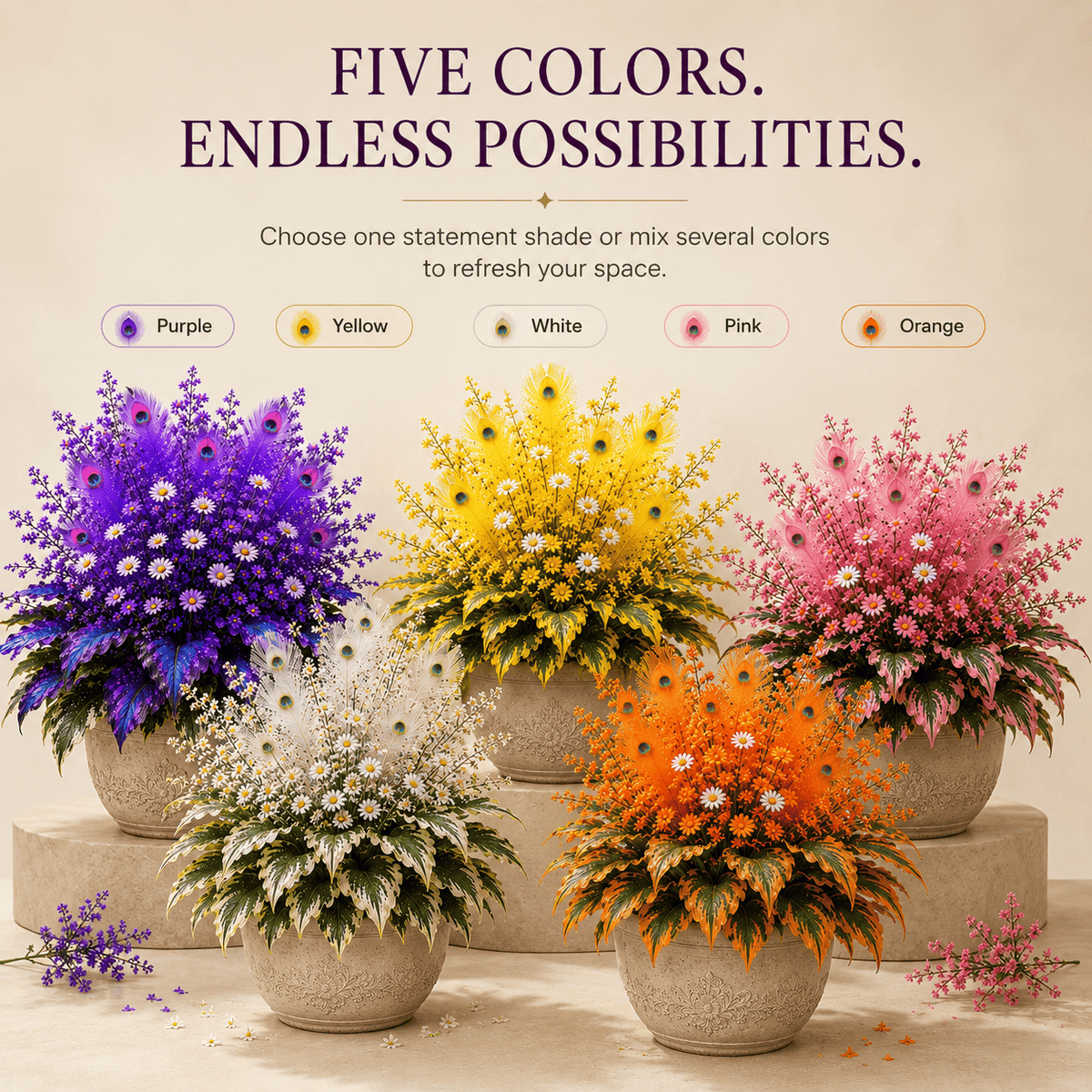 🌿🔥 Peacock Flame Hosta Bulbs – Vibrant Multicolor Foliage for Gardens, Patios & Planters 🦚