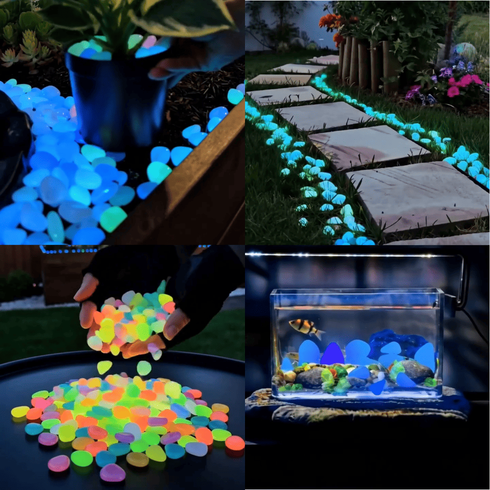 ✨ Colorful Glow-in-the-Dark Garden Pebbles