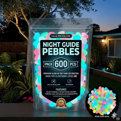 ✨ Colorful Glow-in-the-Dark Garden Pebbles