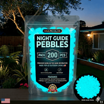 ✨ Colorful Glow-in-the-Dark Garden Pebbles