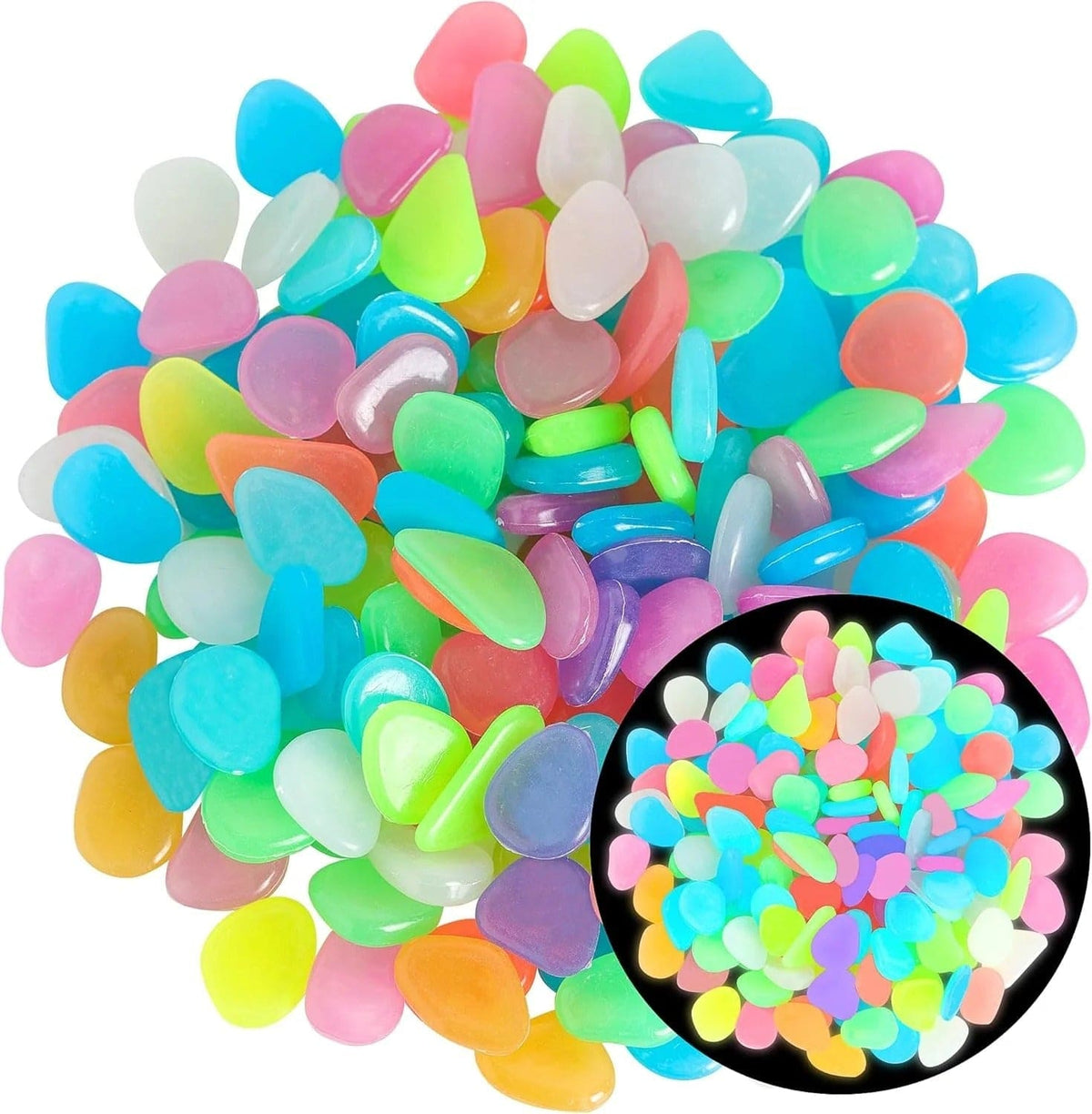 ✨ Colorful Glow-in-the-Dark Garden Pebbles