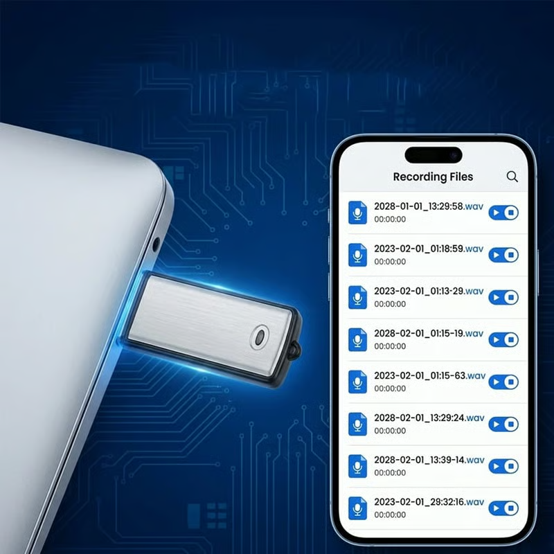 💾Portable High-Definition Noise-Cancelling USB Voice Recorder