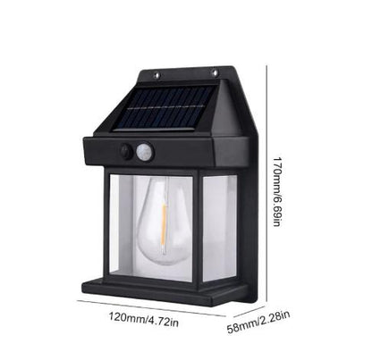 Solar Motion Sensor Wall Light | Waterproof Outdoor Decor Lamp