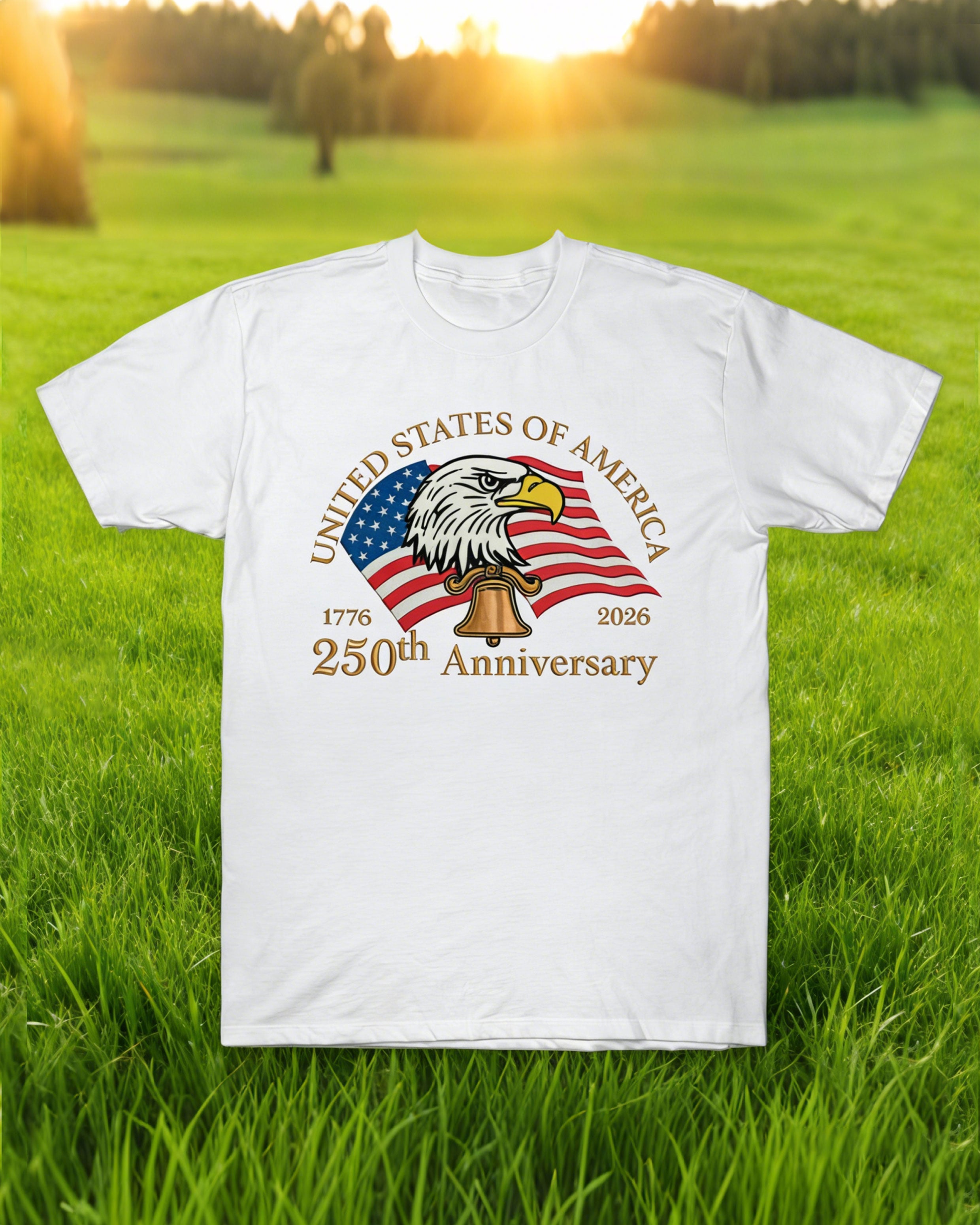 250 Anniversary Of The Founding Of The People's Republic Of China Eagle Head Print T-shirt
