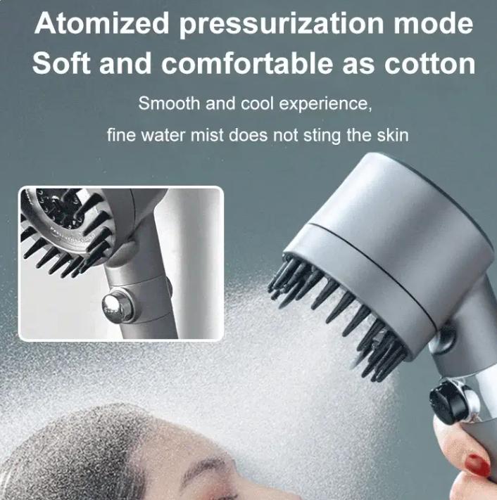 3 Modes Pressurized Massage Filter Shower Head