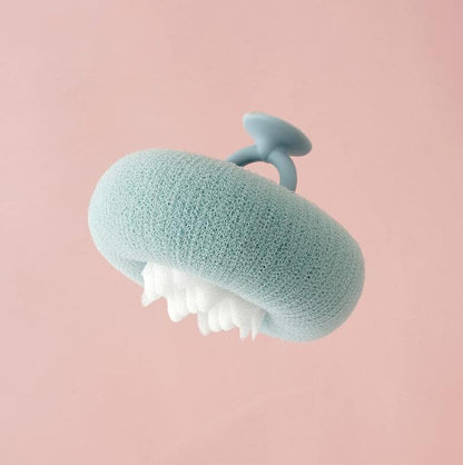 Suction Dual-Use Bath Sponge, Gentle Exfoliating Shower Brush
