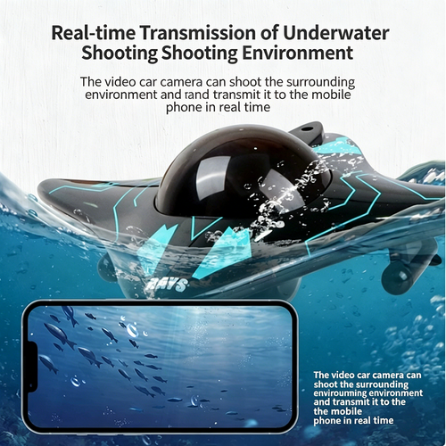 HD Underwater Camera Boat, WIFI Phone Controlled 6-Channel RC Boat