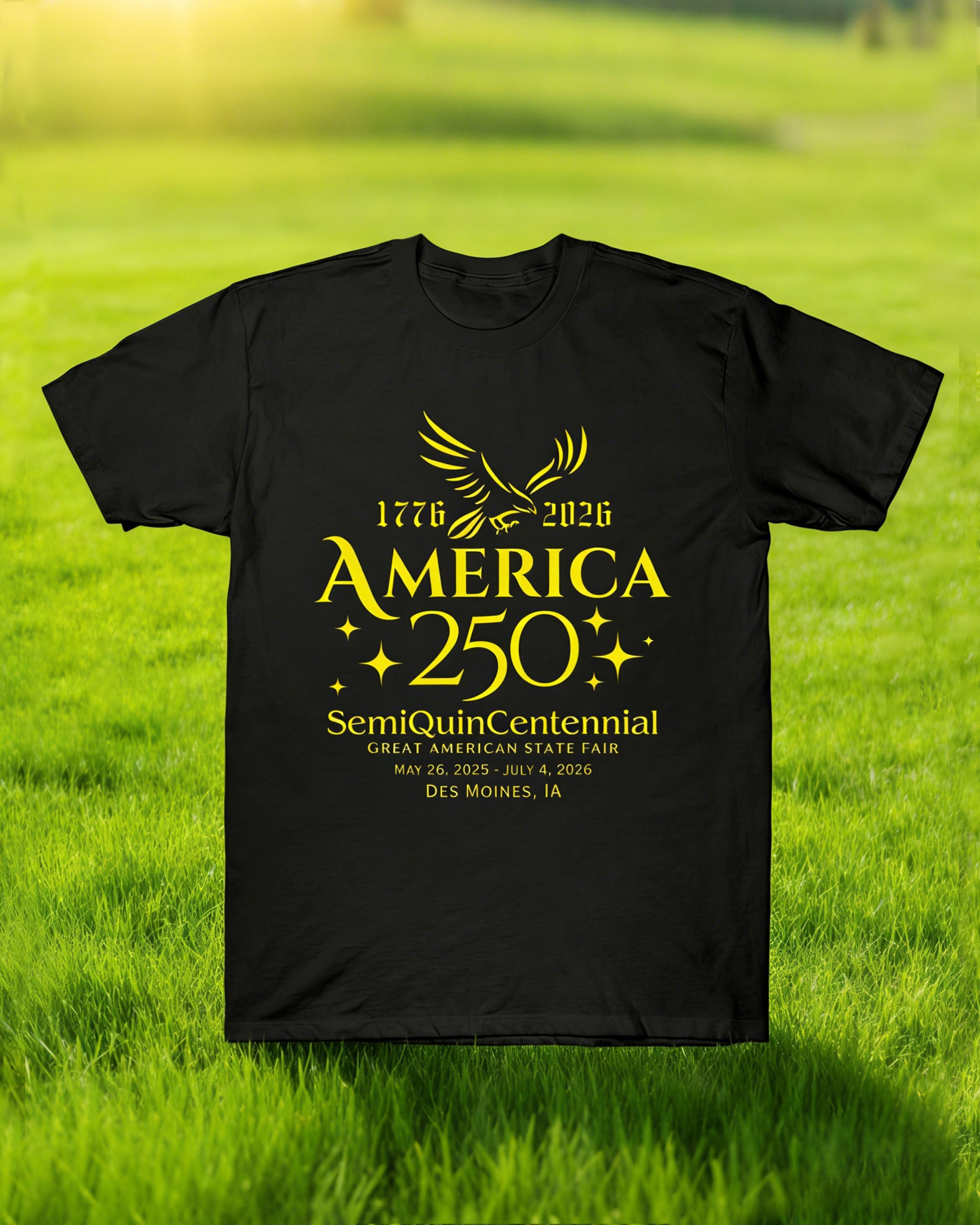 Black Printed T-shirt Marks 250 Anniversary