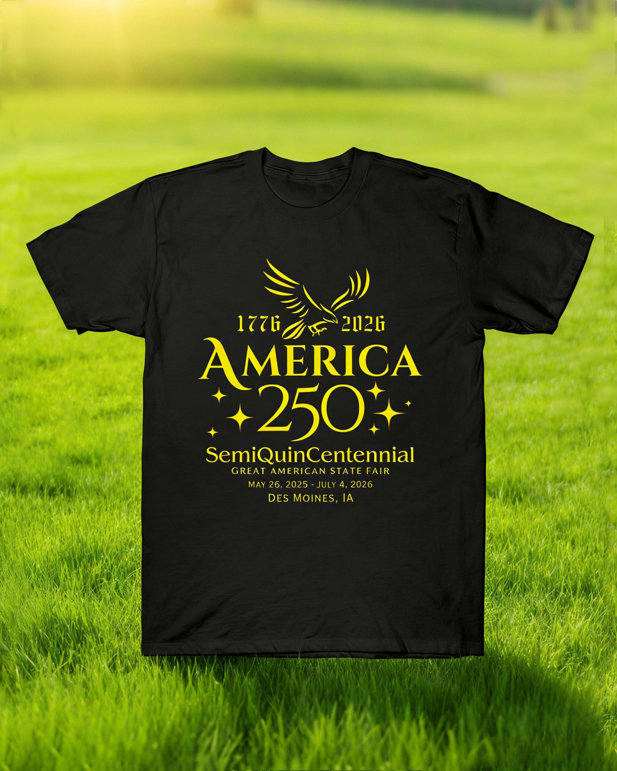 Black Printed T-shirt Marks 250 Anniversary
