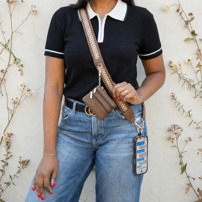 Clip & Go Strap W/Zippered Pouch Fun Dots