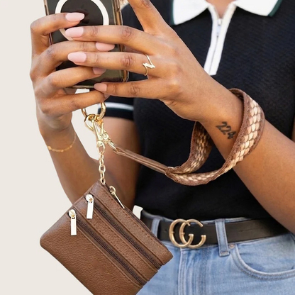 Clip & Go Strap W/Zippered Pouch Fun Dots