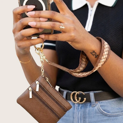 Clip & Go Strap W/Zippered Pouch Fun Dots