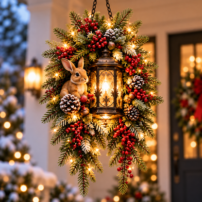 🎄 ✨ Light Up Your Christmas – Pre-Lit Lantern & Evergreen Porch Decor | 6 Festive Styles