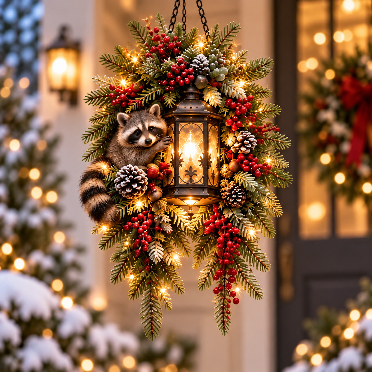 🎄 ✨ Light Up Your Christmas – Pre-Lit Lantern & Evergreen Porch Decor | 6 Festive Styles