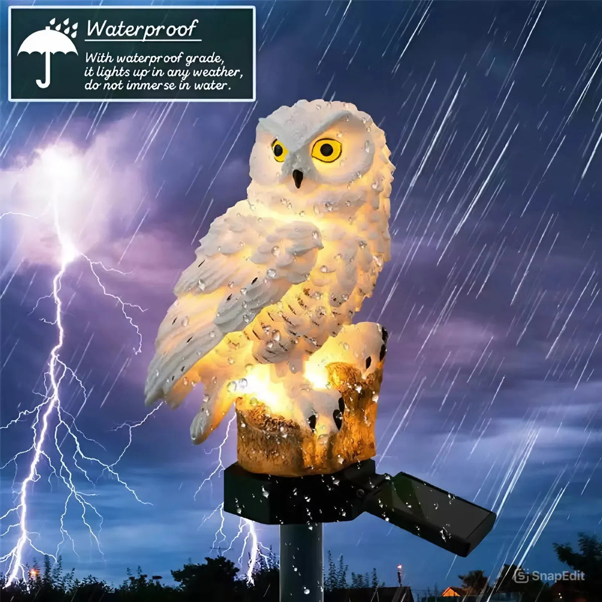 🔥Christmas Big Sale 50% OFF🔥Waterproof Solar Owl Light – LED Pathway Light for Lawn, Garden Decor & Can Scare Away Birds