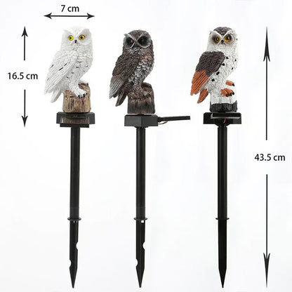 🔥Christmas Big Sale 50% OFF🔥Waterproof Solar Owl Light – LED Pathway Light for Lawn, Garden Decor & Can Scare Away Birds