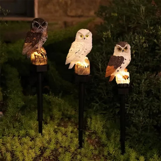 🔥Christmas Big Sale 50% OFF🔥Waterproof Solar Owl Light – LED Pathway Light for Lawn, Garden Decor & Can Scare Away Birds