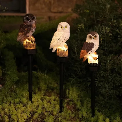 🔥Christmas Big Sale 50% OFF🔥Waterproof Solar Owl Light – LED Pathway Light for Lawn, Garden Decor & Can Scare Away Birds