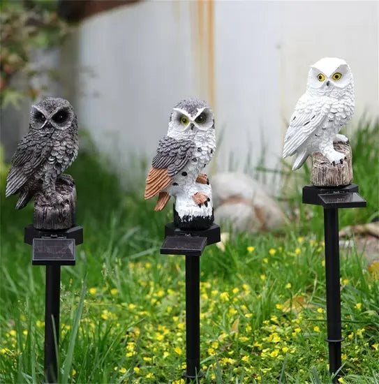 🔥Christmas Big Sale 50% OFF🔥Waterproof Solar Owl Light – LED Pathway Light for Lawn, Garden Decor & Can Scare Away Birds