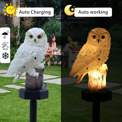 🔥Christmas Big Sale 50% OFF🔥Waterproof Solar Owl Light – LED Pathway Light for Lawn, Garden Decor & Can Scare Away Birds