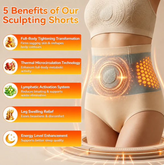 High Waist Magnetic Warm Tummy Shaping Panties Plus Size Hip Lifter Briefs