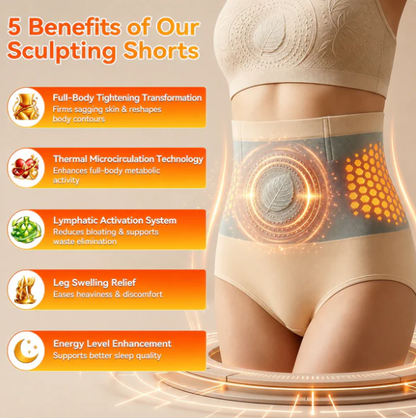 High Waist Magnetic Warm Tummy Shaping Panties Plus Size Hip Lifter Briefs