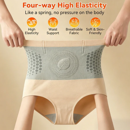 High Waist Magnetic Warm Tummy Shaping Panties Plus Size Hip Lifter Briefs