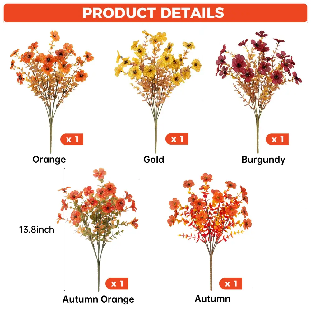 🏆 50K+ SOLD! 💐Lifelike UV-Resistant Sunset Mums – Waterproof, Windproof & Perfect for Fall Decor 🍂