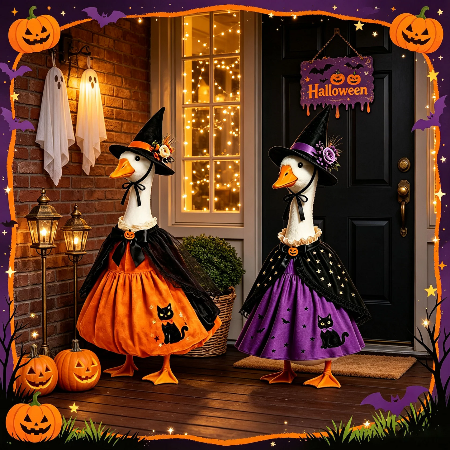 Porch Goose Halloween SeriesOutfits - Suit For 23 InchesGoose Statue