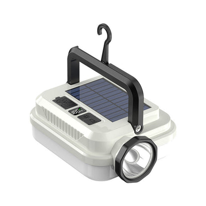 🏕️🔥Dual‑Light Solar Camping Lantern‑Multi‑Function Portable Solar Work Light with Power Bank, Hanging Emergency Lamp for Camping Hiking Power‑Outage