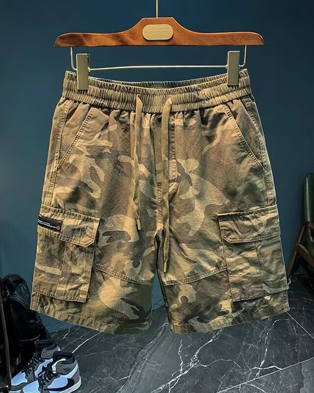 Large Size Men's Camouflage Workwear Casual Shorts Straight Loose Shorts Summer Middle Pants