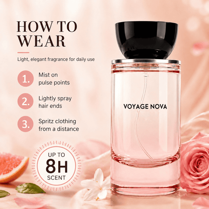 Voyage Nova | Rosey Fruity Floral | Extrait De Parfum | Long Lasting Luxury Fragrance