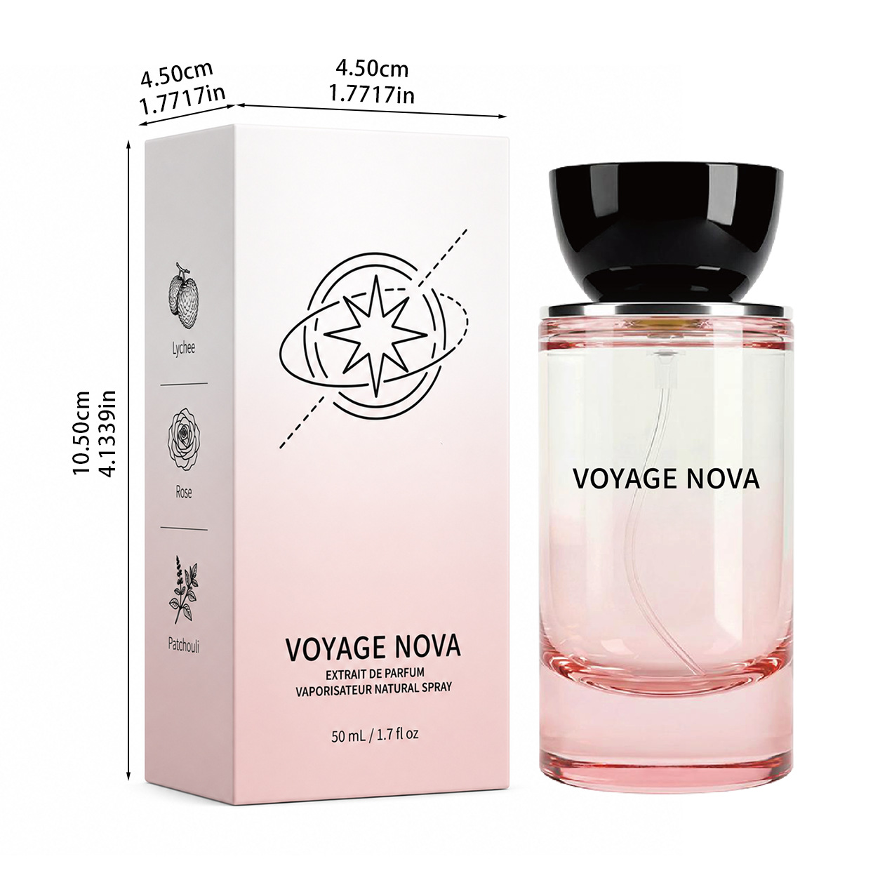 Voyage Nova | Rosey Fruity Floral | Extrait De Parfum | Long Lasting Luxury Fragrance