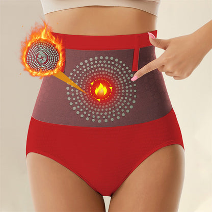 High Waist Magnetic Warm Tummy Shaping Panties Plus Size Hip Lifter Briefs