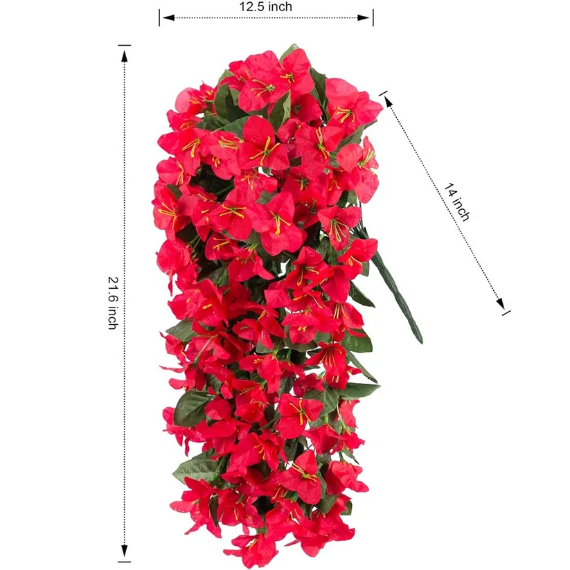 🔥2026 Hot Sale🔥Artificial Bougainvillea Hanging Basket With Trailing Flowers
