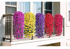 🔥2026 Hot Sale🔥Artificial Bougainvillea Hanging Basket With Trailing Flowers