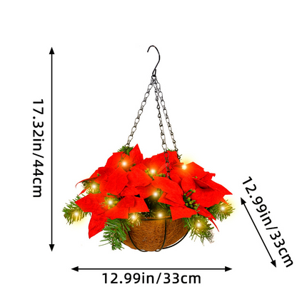 🔥HOT SALE✨ Artificial Christmas Flowers Hanging Poinsettias