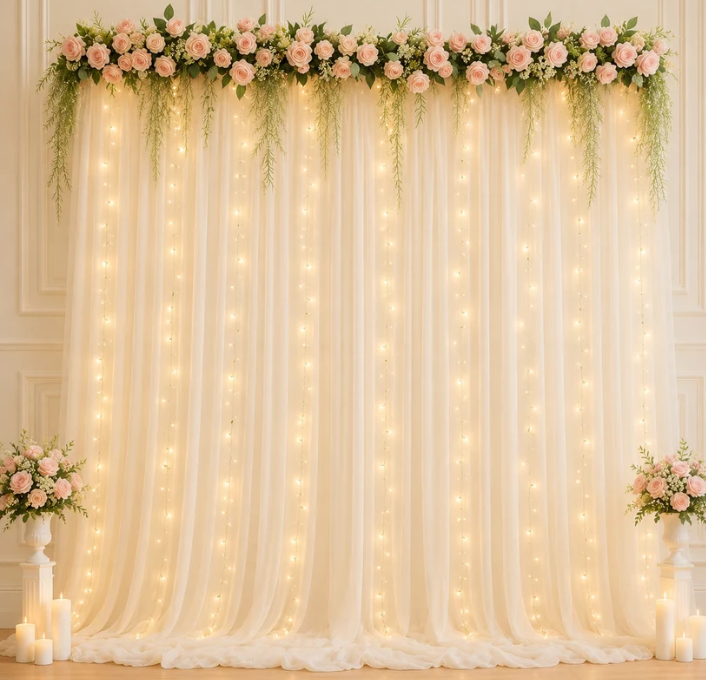 Dreamy Tulle Curtain Lights Set