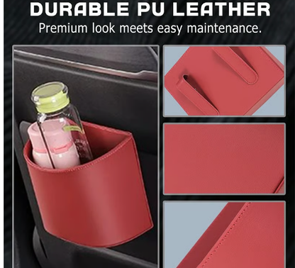 💞50K+ SOLD!🚗 Leather Car Door Cup Holder – Wide‐mouth opening, easy reach for drinks & phone. Clip‐on secure fit. PU leather, tough & stylish. 🛡️✨