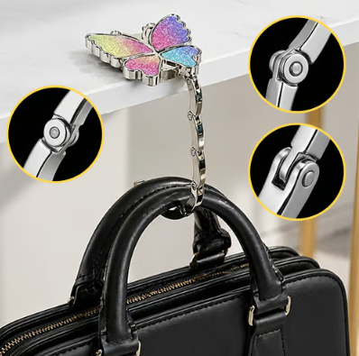 Foldable Butterfly Purse Hanger, Portable Table Hook