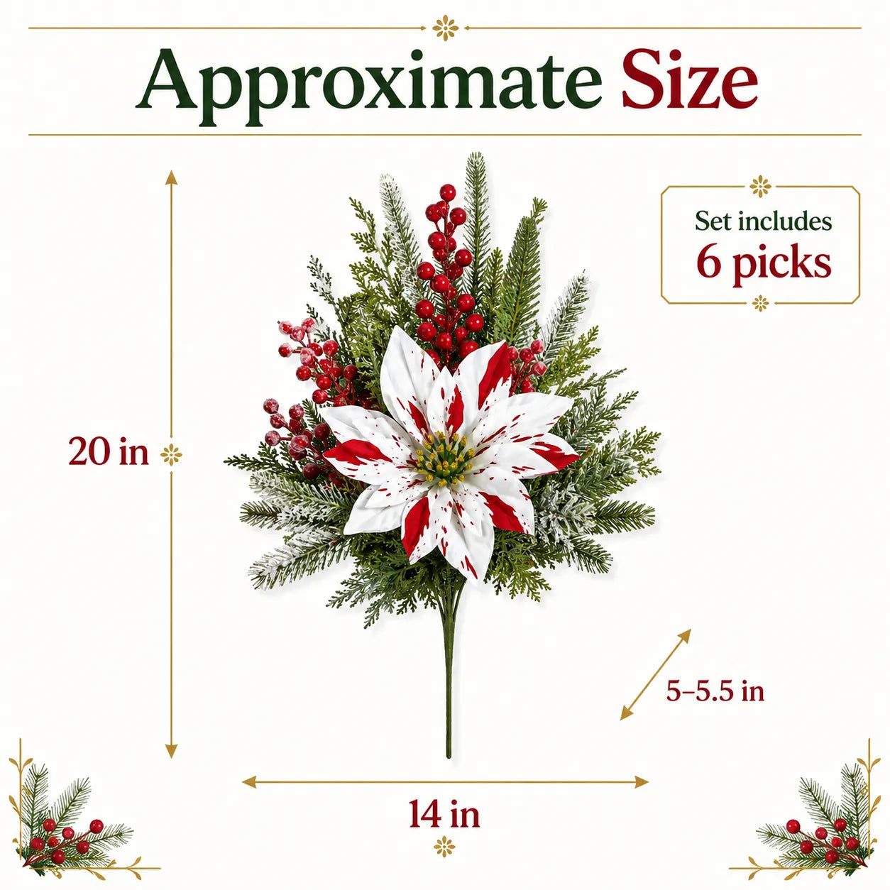 ❀Last Day 61% OFF🔥Christmas Poinsettia Planter Inserts