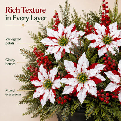 ❀Last Day 61% OFF🔥Christmas Poinsettia Planter Inserts