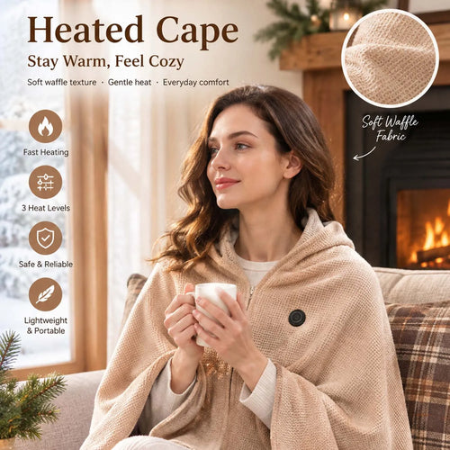 🔥 Christmas Sale 60% OFF ❄️🔥Portable Heated Shawl – Wearable Electric Heating Shawl ☀️ Warm the Entire Winter