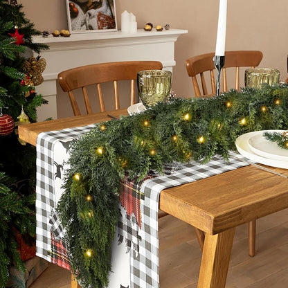 🏆5K+ people purchased it in the past week.💥 Pre-lit Christmas Cedar Garland