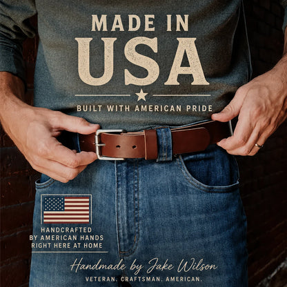 ⚒100% Handmade Full-Grain Buffalo Leather Belt – Built to Last