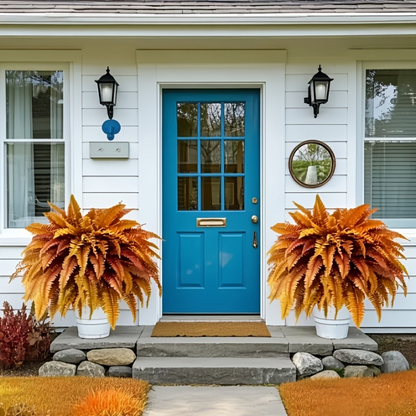 🍂49% OFF Today Only--UV Resistant Lifelike Autumn-colored Artificial Boston Fern🍁