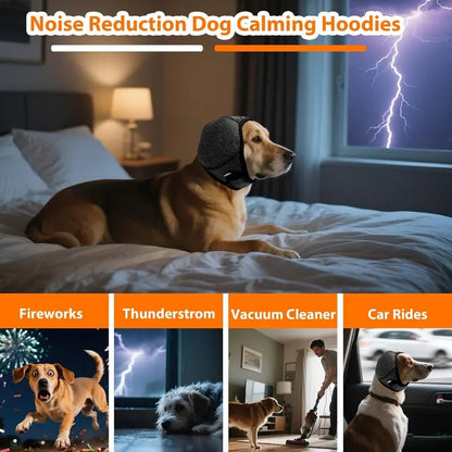 Dog Calming Ear Wraps 🐶 – Noise Cancelling & Waterproof Ear Cover for Anxiety Relief, Fireworks & Bath Protection 💧