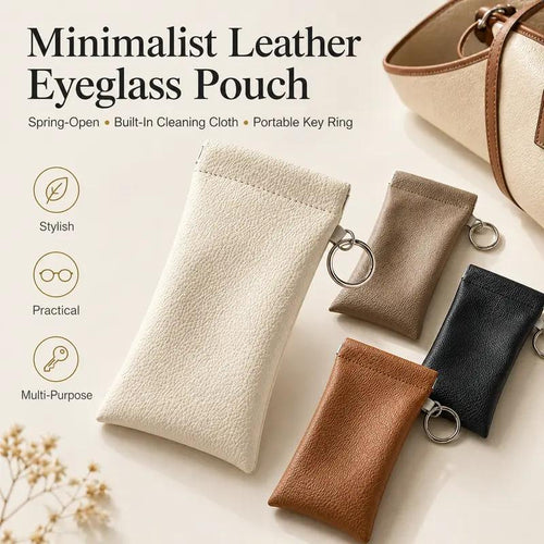 🔥HOT SALE✨ Soft PU Leather Sunglasses Pouch Elastic Opening Eyeglasses Bag